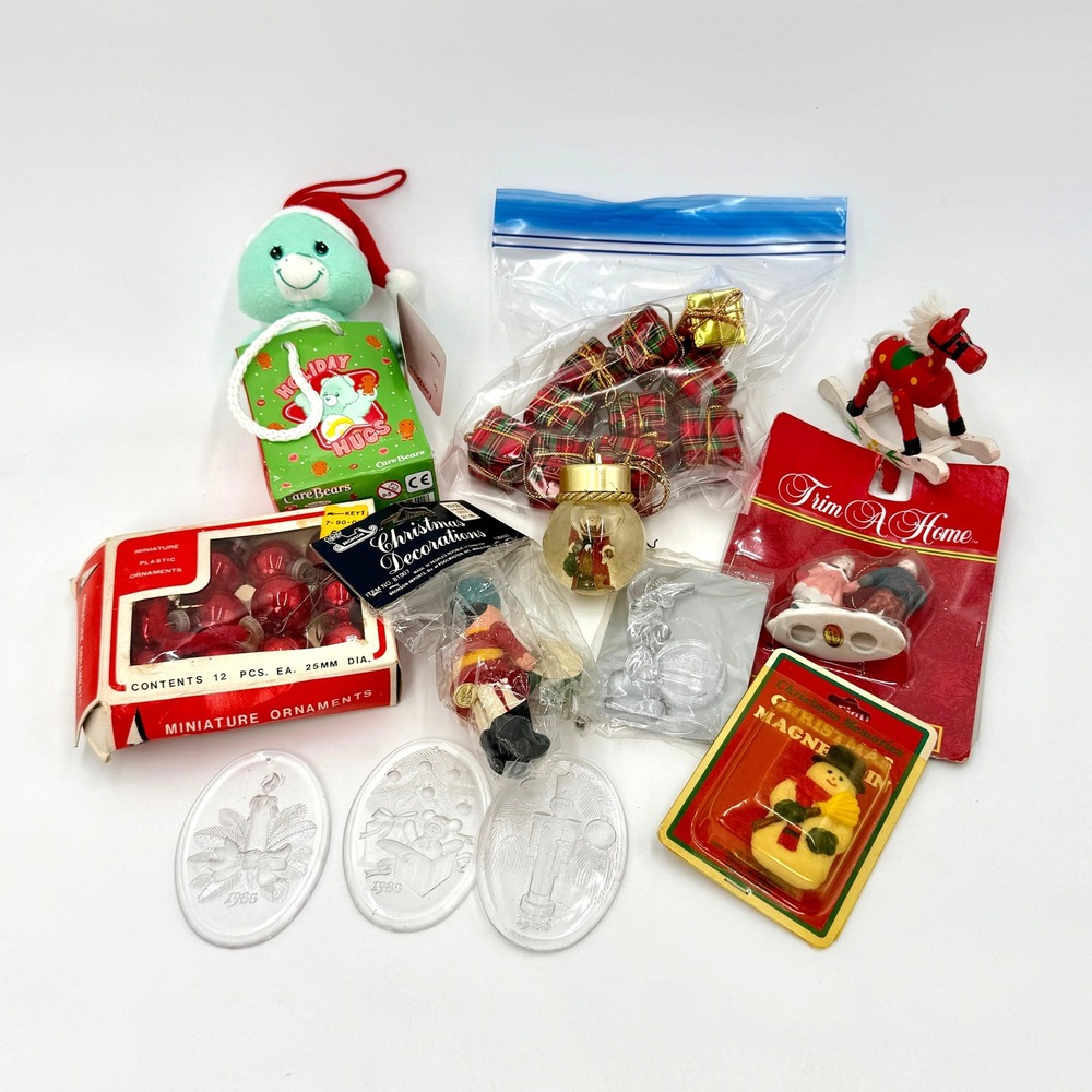 Vintage Christmas‎ Ornament Decor Lot Care Bears Trim A Home 1980s Retro Mixed